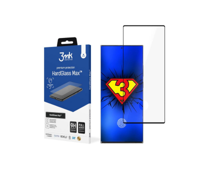 Folia / szkło na smartfon 3mk HardGlass MAX do Samsung Galaxy S22 Ultra